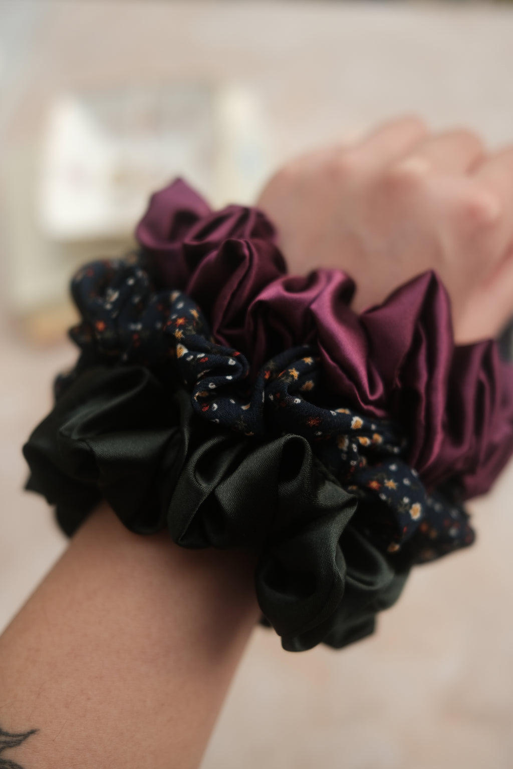 Midnight Garden Scrunchie