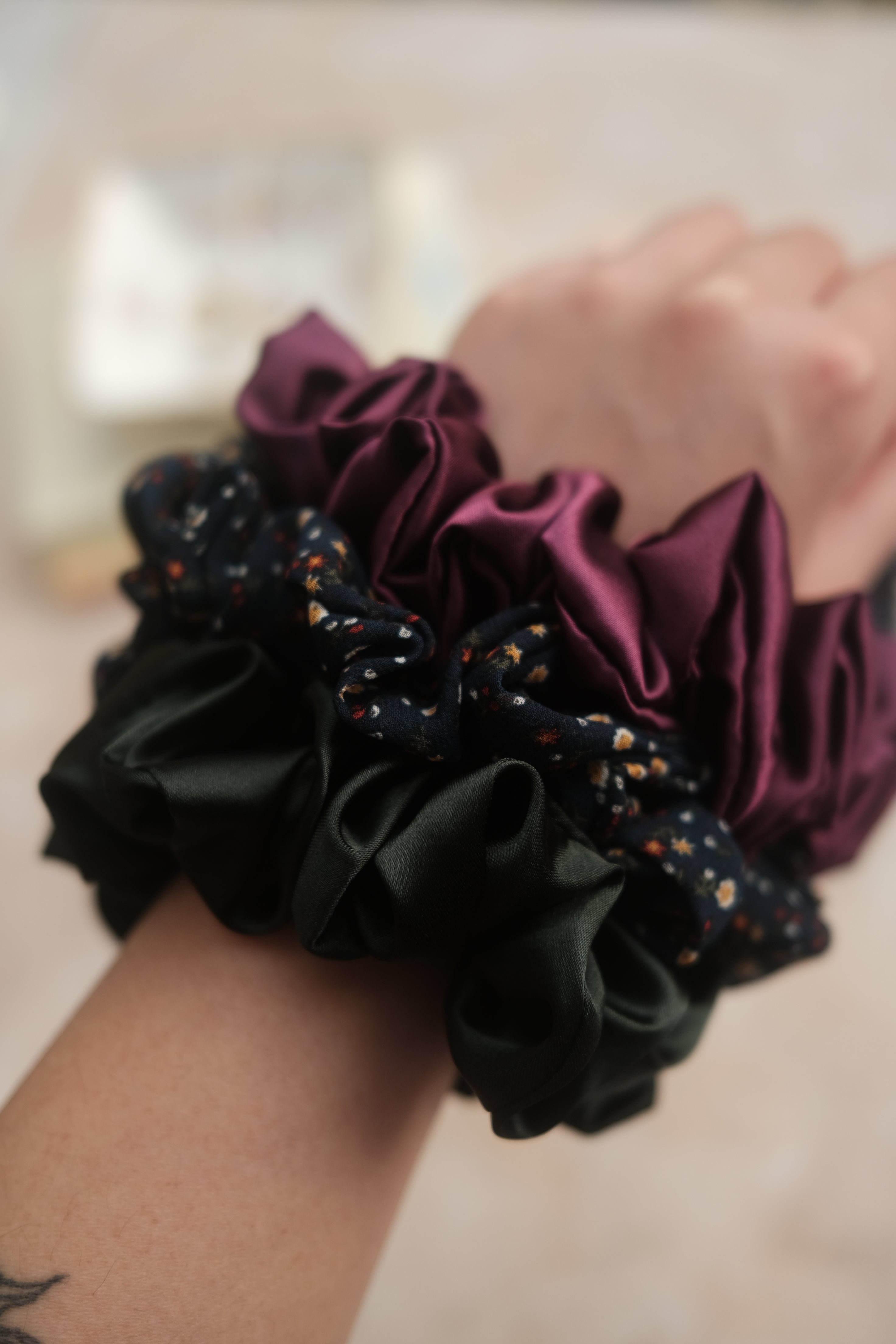 Midnight Garden Scrunchie
