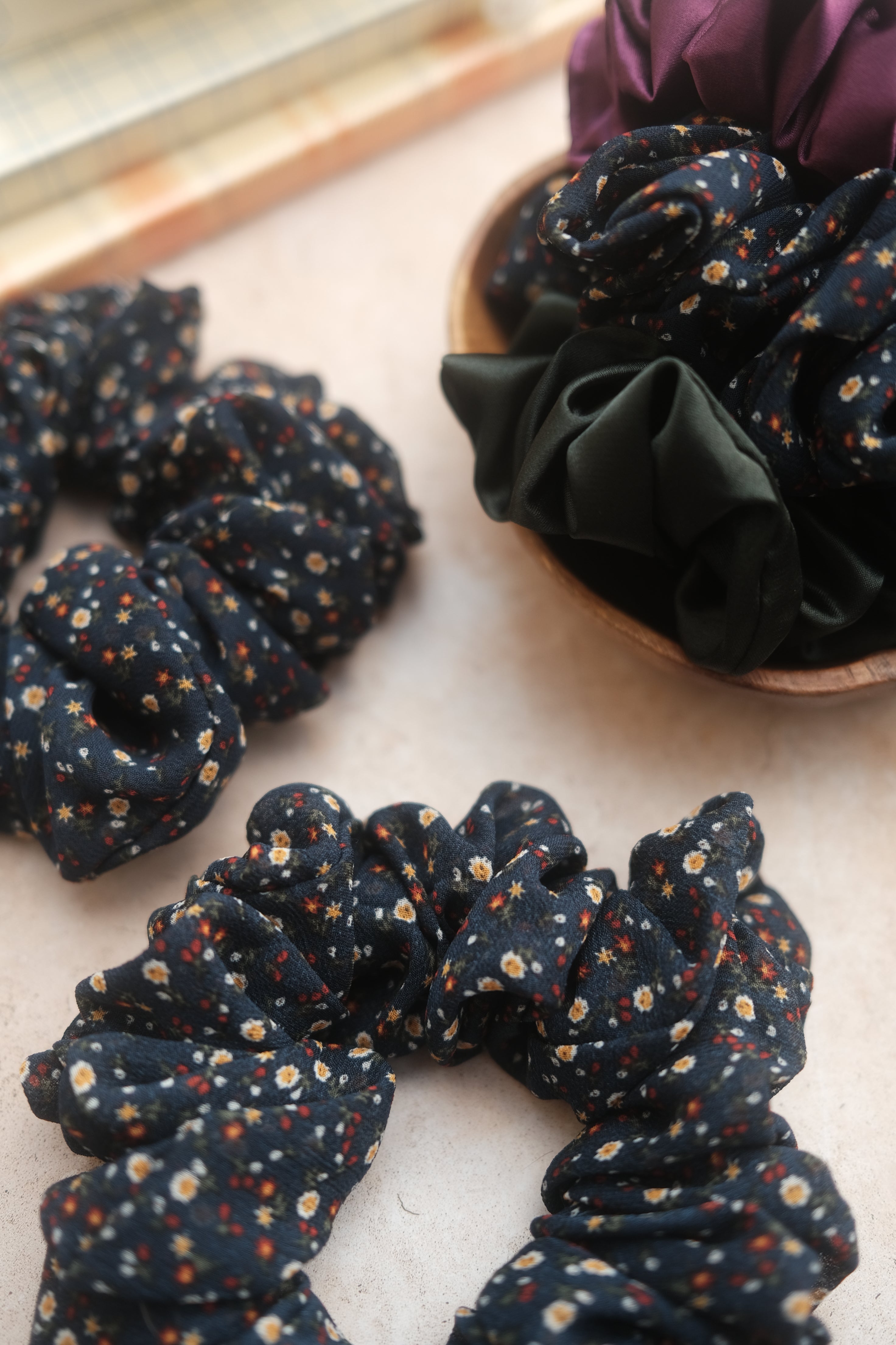 Midnight Garden Scrunchie