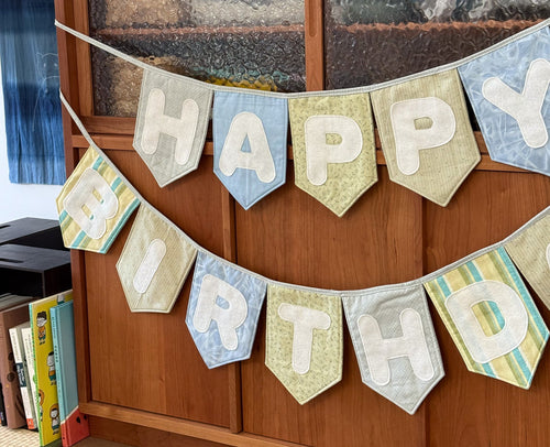 Fabric Celebration Banner - Happy Birthday