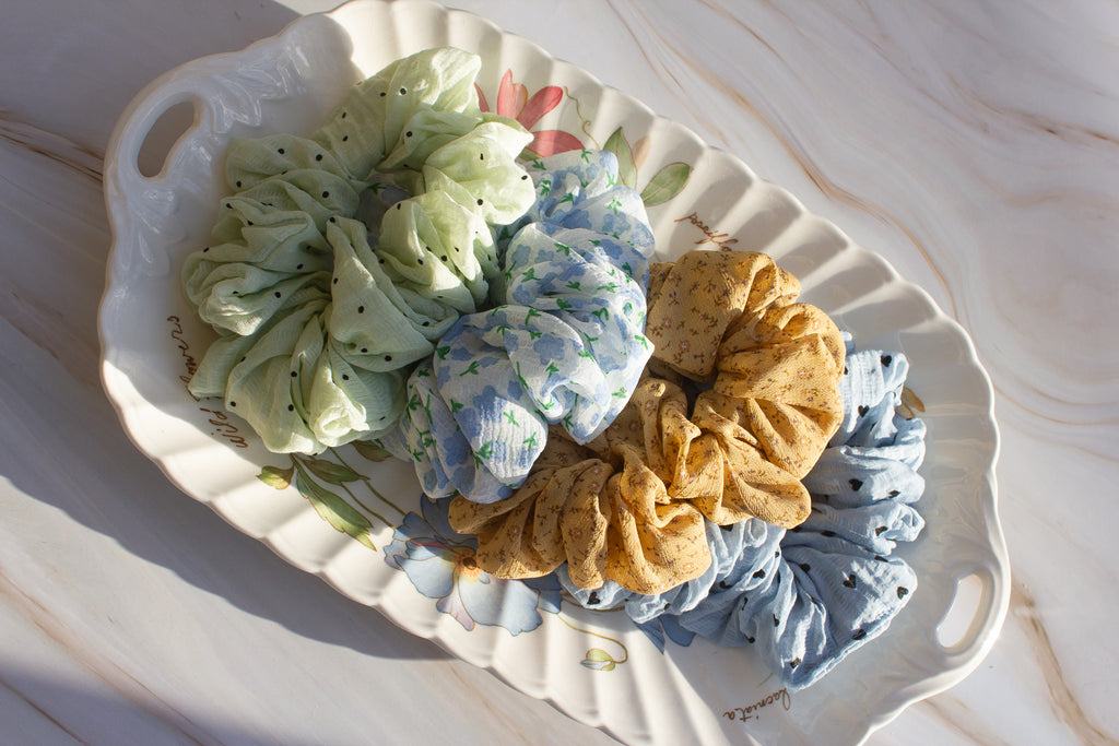 Variety of scrunchies