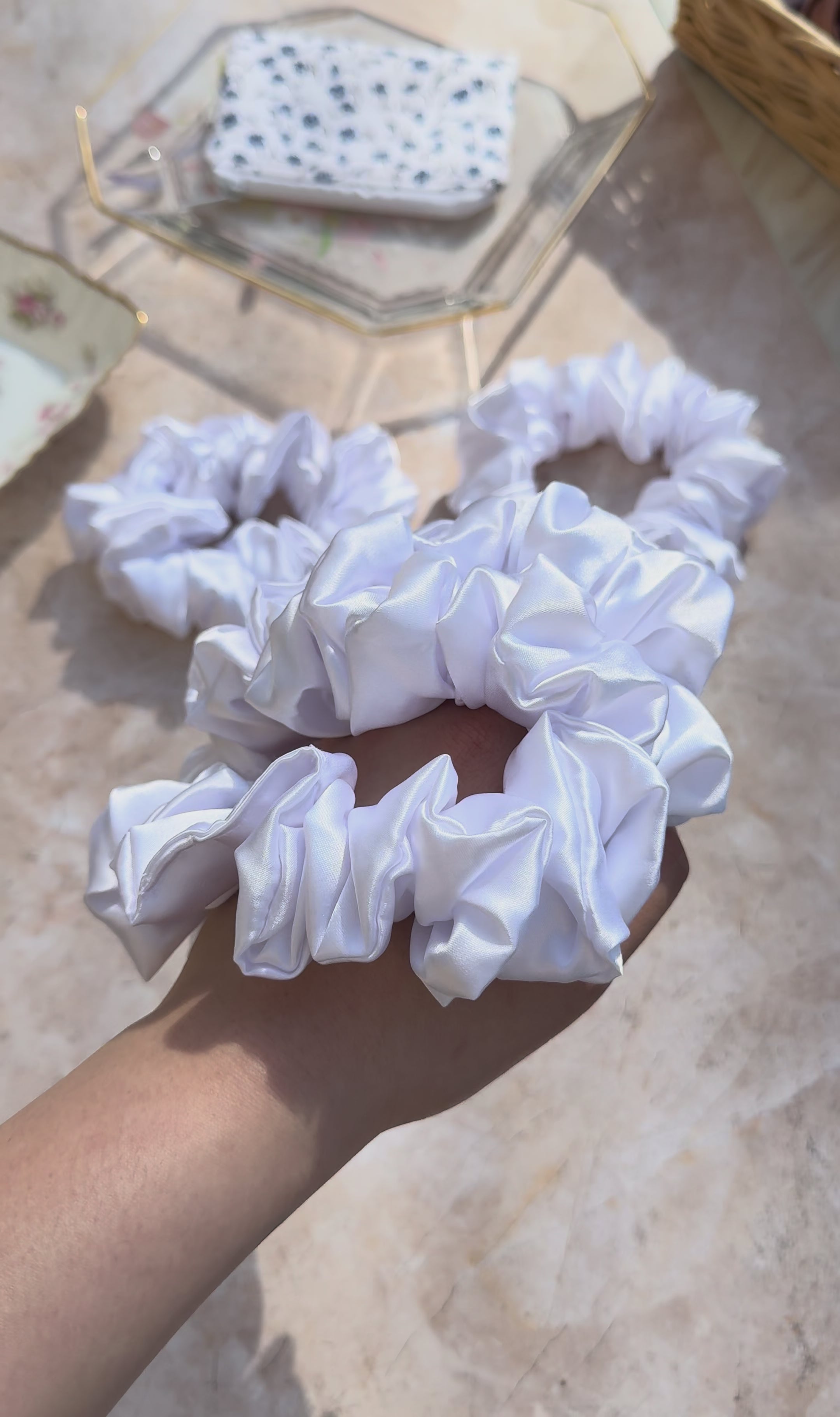White Scrunchie
